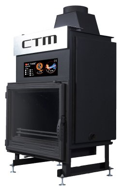 Krb s výměníkem CTM AQUAFIRE BASE 17 kW, rovné sklo