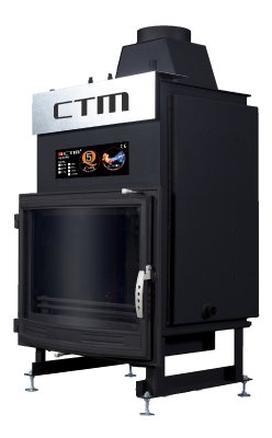 Krb s výměníkem CTM AQUAFIRE BASE 17 kW, panoramatické sklo