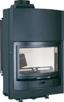 Krb s výměníkem CTM MAJOR 27 kW Tondo, výsuvná dvířka, obloukové sklo